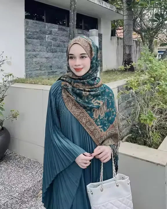 Fashion Paisley Kashmiri Imitated Pashmina Tassel Scarf - Palm and Thread