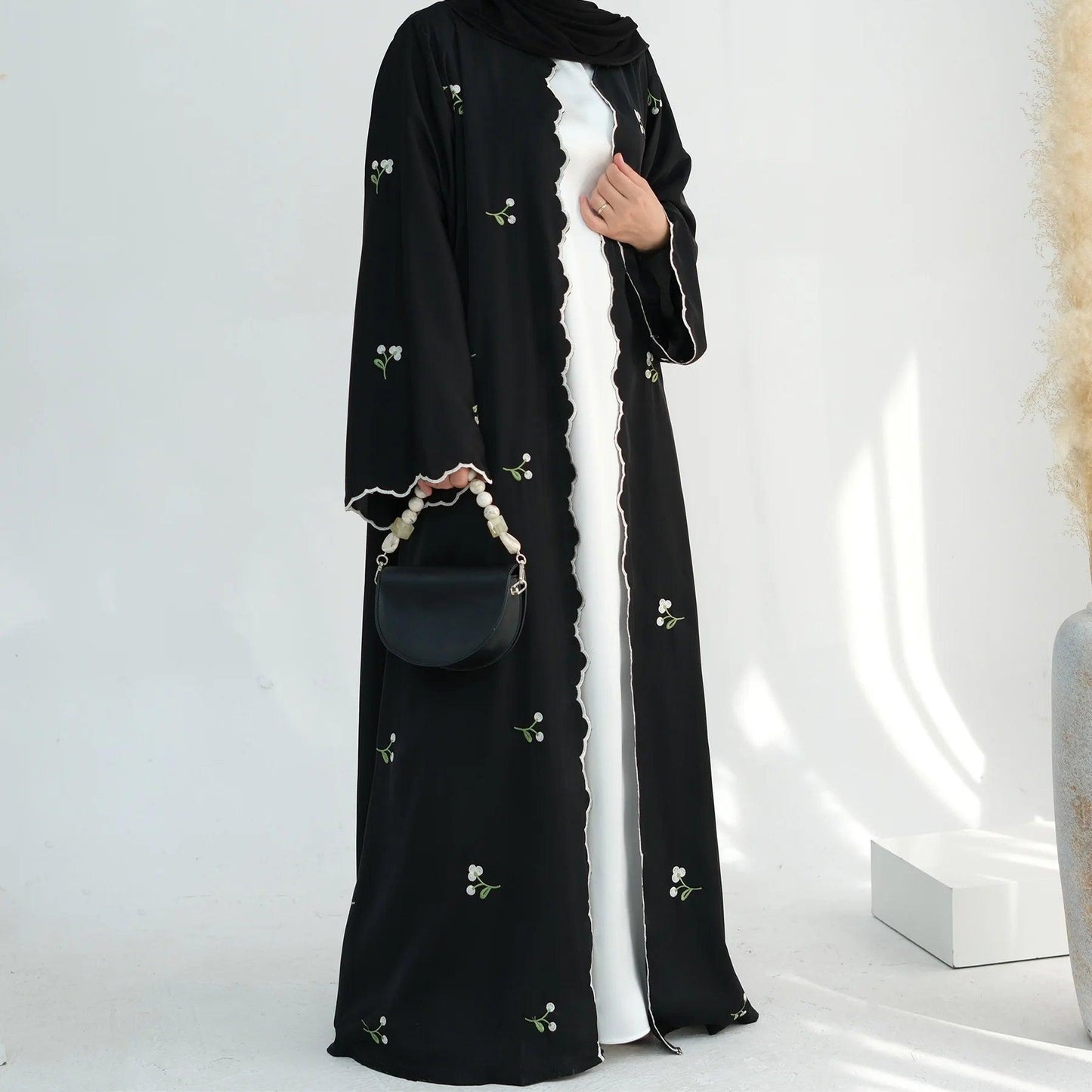 Embroidery Cardigan Abaya Kaftan Vestidos - Palm and Thread