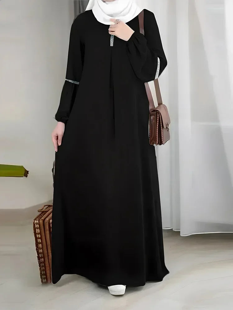 Fashion Long Sleeve Maxi Dress Abaya - Palm and Thread