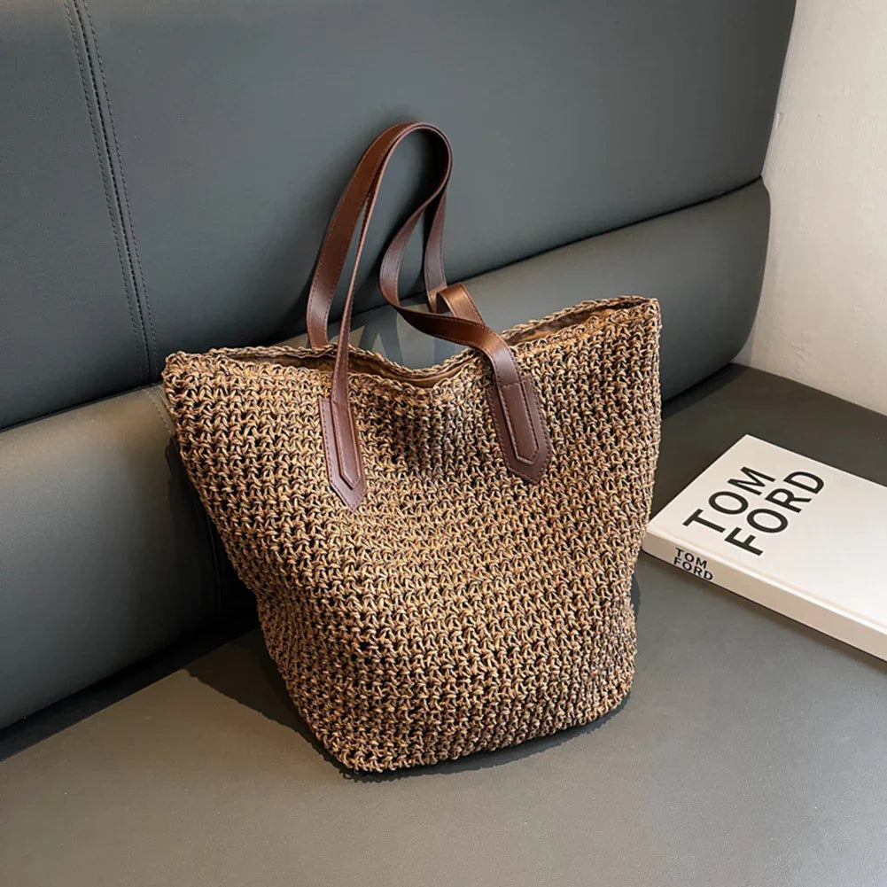 Bohemian Straw Underarm Bag - Palm and Thread