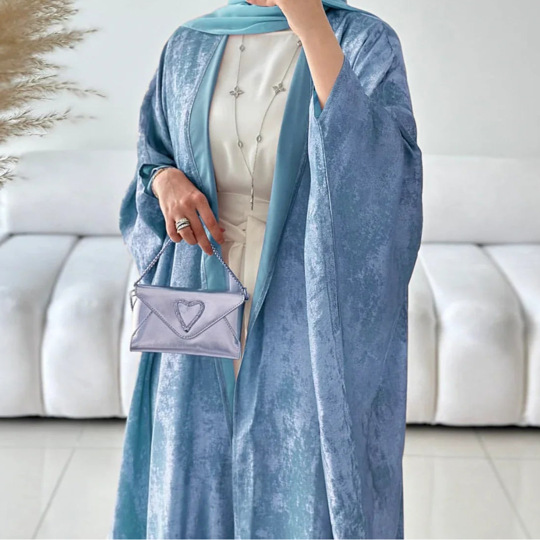 Elegant Abaya 2 Piece Set Cardigan- Palm and Thread