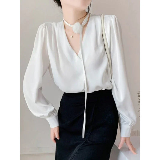 Flower Design Blouse - Palm and Thread