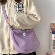 Solid Harajuku All-Match Simple Multifunction Handbag - Palm and Thread