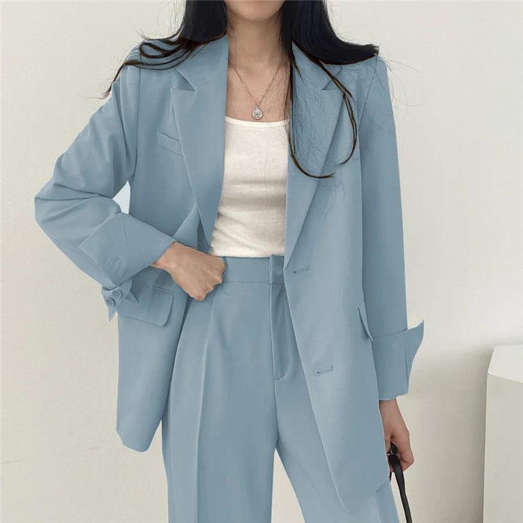 Long Sleeve Blazer + Pant Matching Set - Palm and Thread