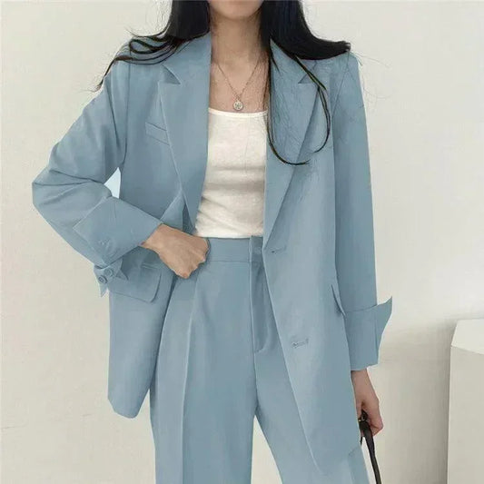 Long Sleeve Blazer Pant Matching Set - Palm and Thread
