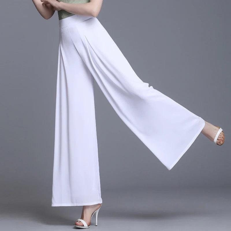 Loose Chiffon Wide Leg High Waist Wide Leg Trouser Pant - Palm and Thread