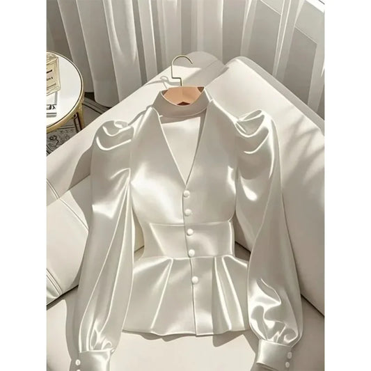 French Elegant Waist Cinched Shirt - Palm and Thread