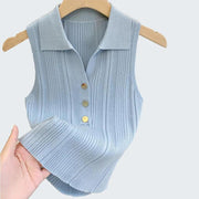 Single-breasted Button Lapel Vest - Palm and Thread
