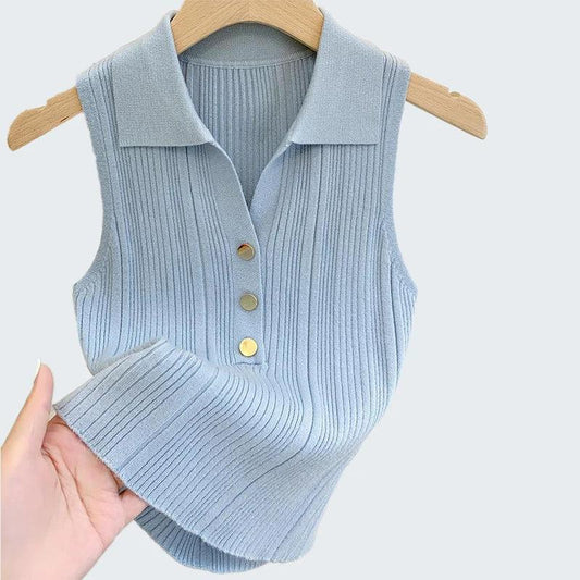 Single-breasted Button Lapel Vest - Palm and Thread