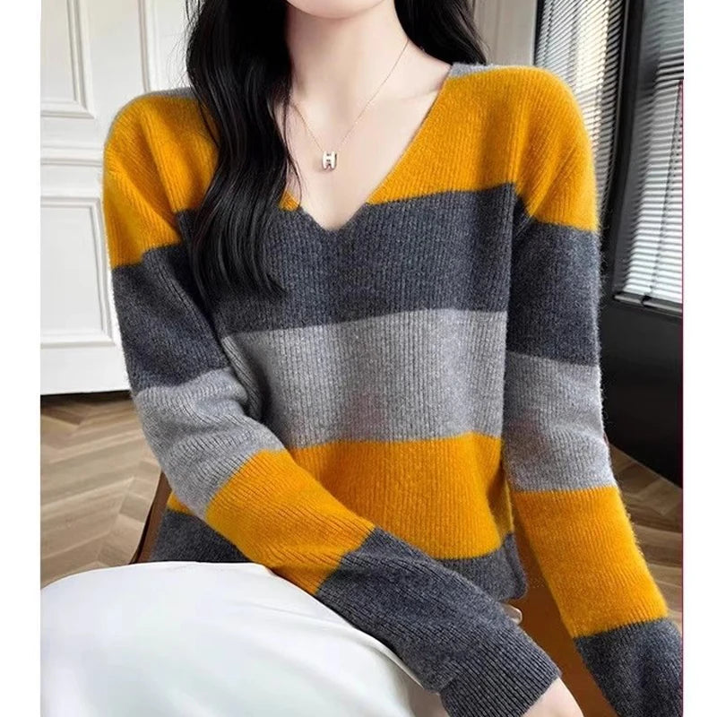 Striped All Match Knitted Sweater Top - Palm and Thread