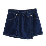 Denim Cropped Shirt and Skirt - Palm and Thread