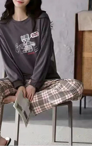 Polyester Pajama Plaid Sleepwear - Palm and Thread