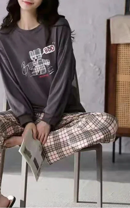 Polyester Pajama Plaid Sleepwear - Palm and Thread