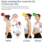 Adjustable Back Brace Posture Correction - Palm and Thread