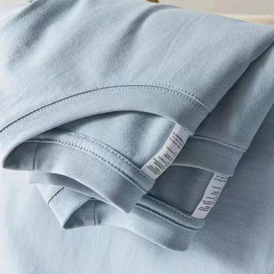 Cotton Solid Color O Neck Top - Palm and Thread