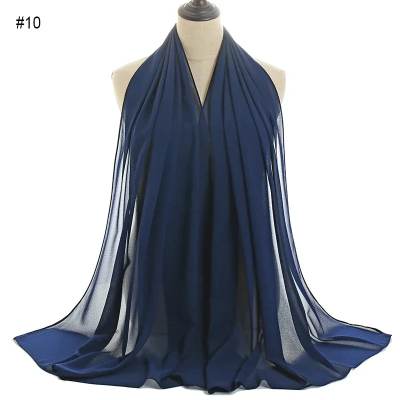 Solid Chiffon Shawl Scarf - Palm and Thread