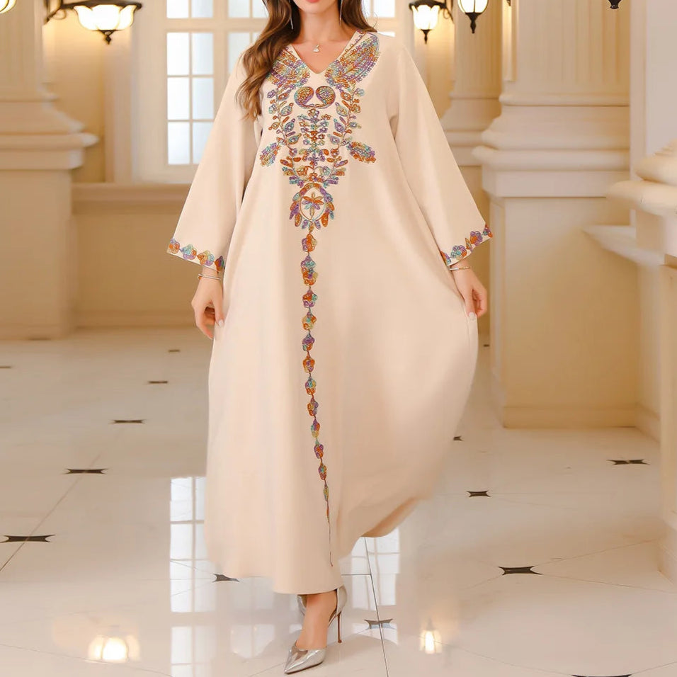 Diamond Embroidery Fashionable Abaya - Palm and Thread