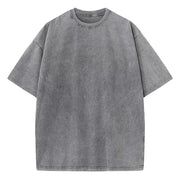 Style Retro Solid Color Short Sleeved T-shirt - Palm and Thread