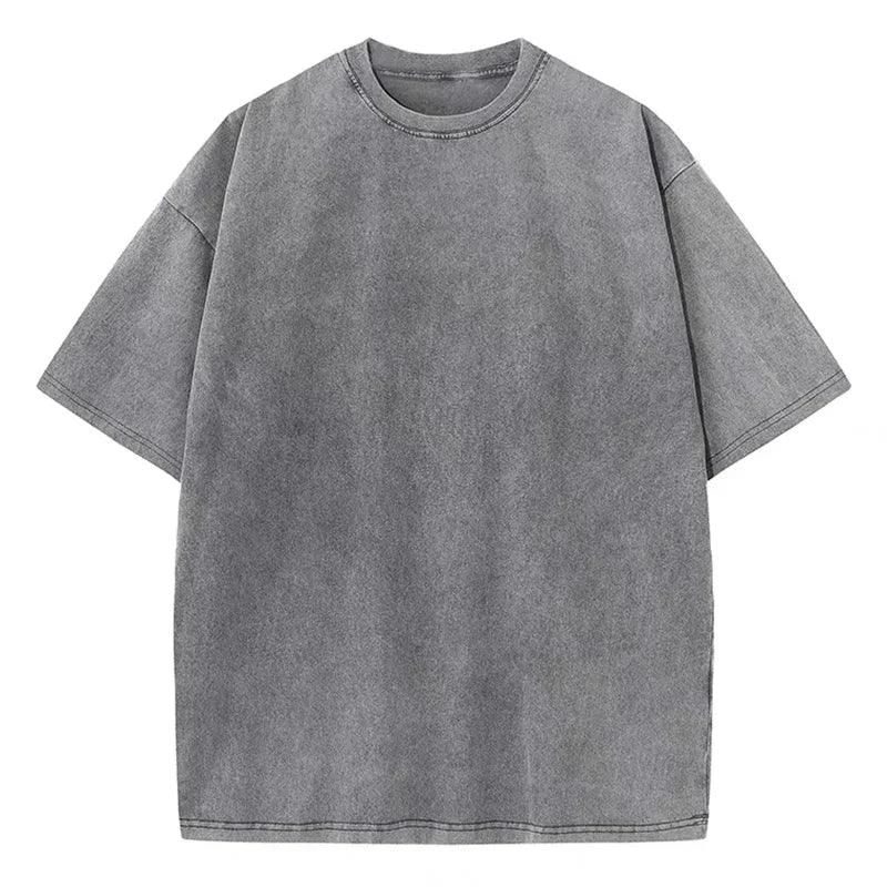 Style Retro Solid Color Short Sleeved T-shirt - Palm and Thread