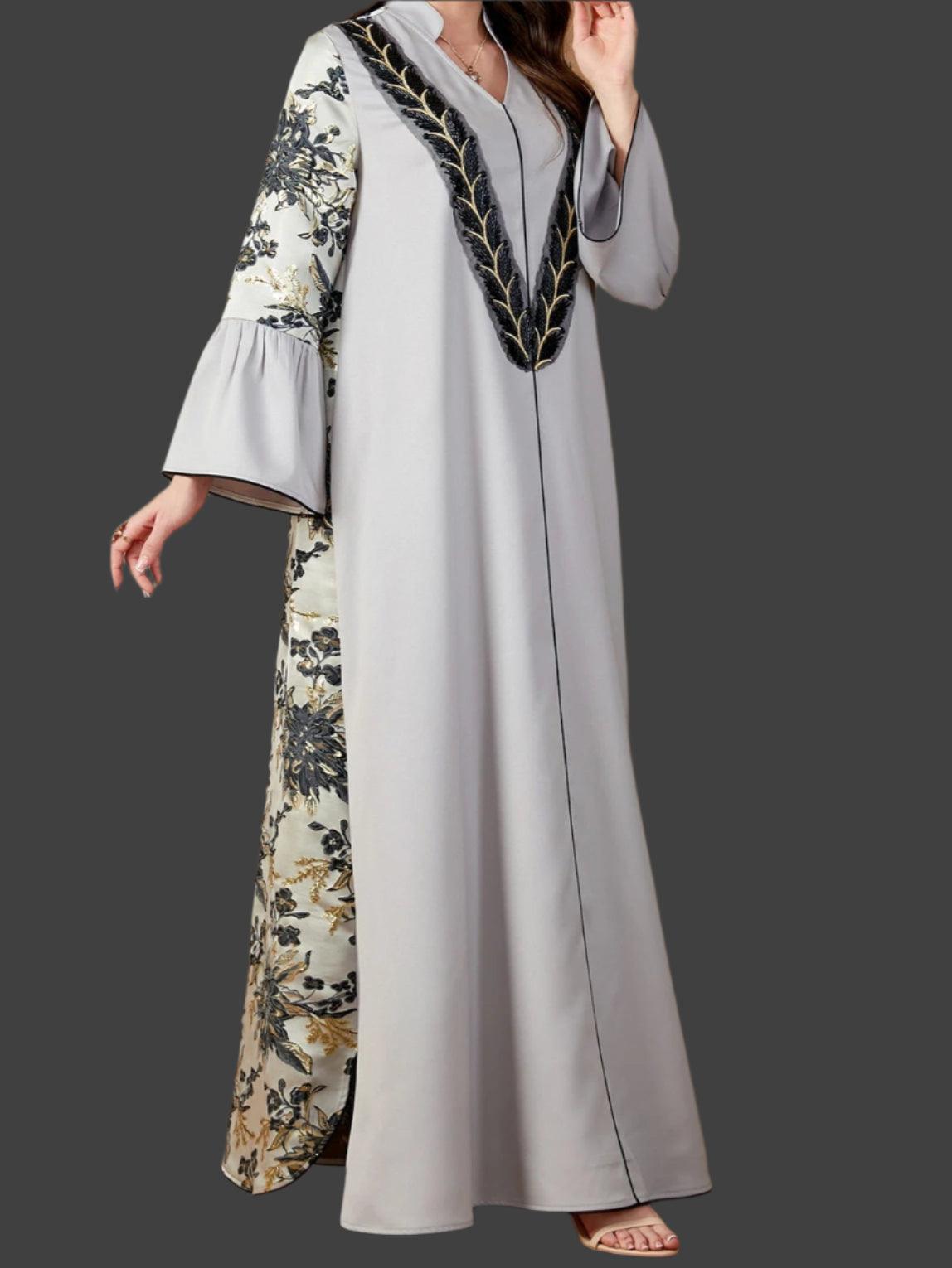 Vestidos Embroidery Abaya - Palm and Thread