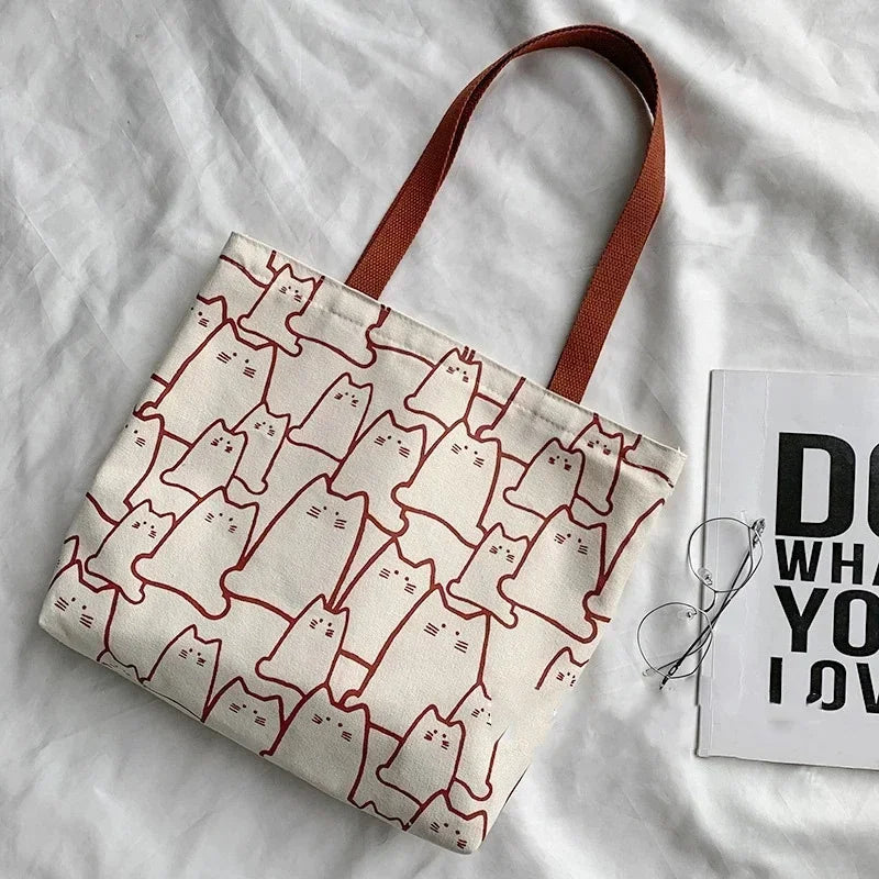 Cute Cat Shopper Handbag - Palm and Thread