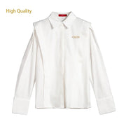 New Casual Ruffles Solid Blouse - Palm and Thread