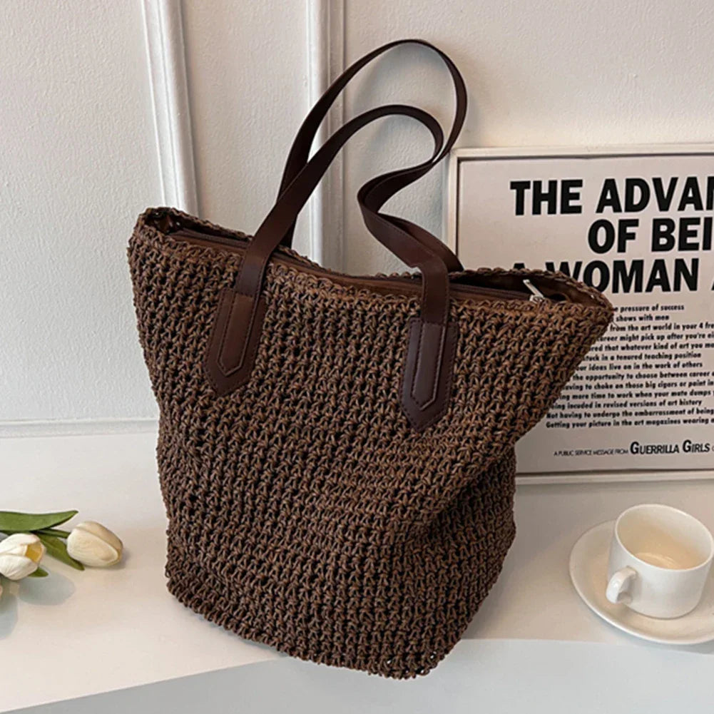 Bohemian Straw Underarm Bag - Palm and Thread
