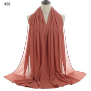 Solid Chiffon Shawl Scarf - Palm and Thread
