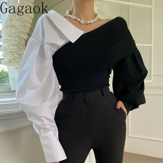 One Line Neck Off Shoulder Top - Palm and Thread