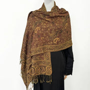Fashion Paisley Kashmiri Imitated Pashmina Tassel Scarf - Palm and Thread