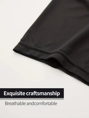 Round Neck T-Shirt 7-Piece Black Ultra-Light Shirt - Palm and Thread