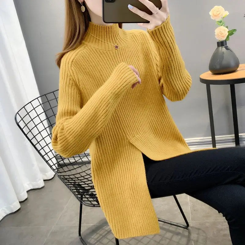 Chic Long Sleeve Slit Pullover Top - Palm and Thread