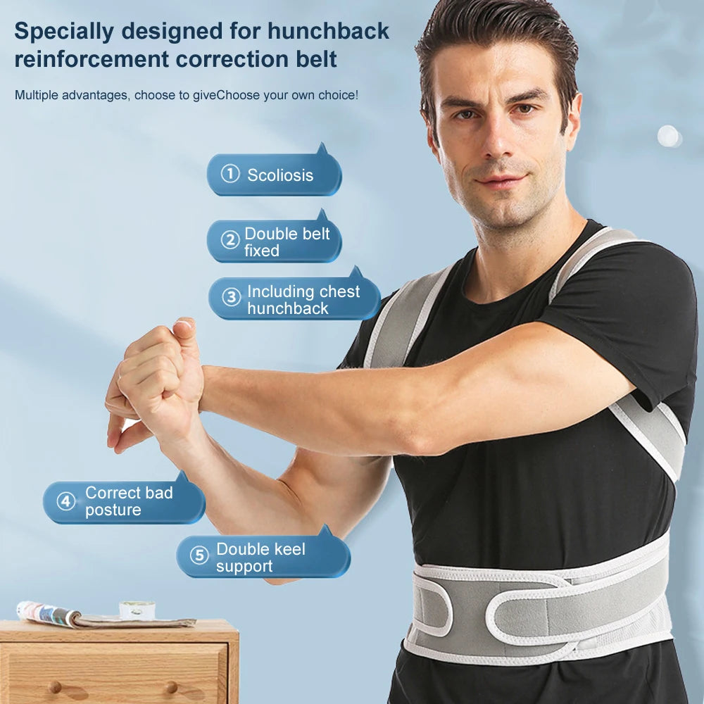 Humpback Girdle Keel Upper Back Strap Brace Belt - Palm and Thread