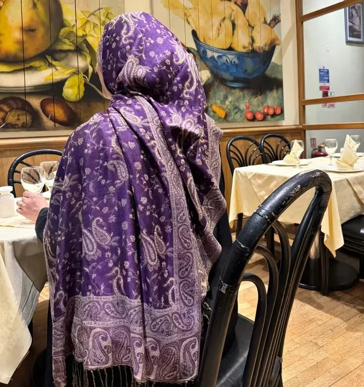 Fashion Paisley Kashmiri Imitated Pashmina Tassel Scarf - Palm and Thread