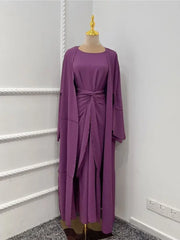 3 Piece Abaya Modest Dress Kaftan - Palm and Thread