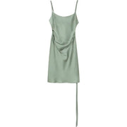 Sexy Green Spaghetti Strap Mini Dress