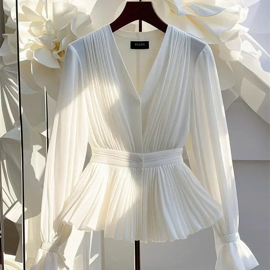 V-Neck Long Sleeved Shirt - Palm and Thread