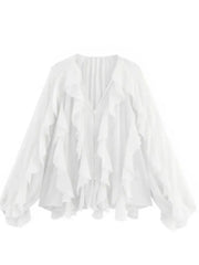 Translucent Ruffles Blouse - Palm and Thread