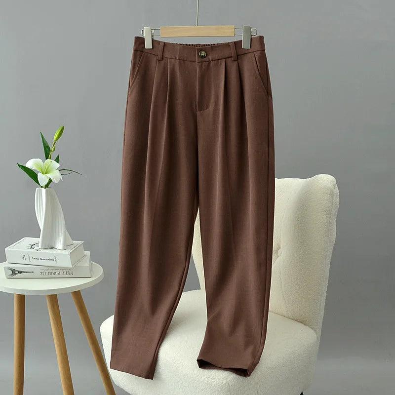 High Waist Tailored Casual Pant - Palm and Thread