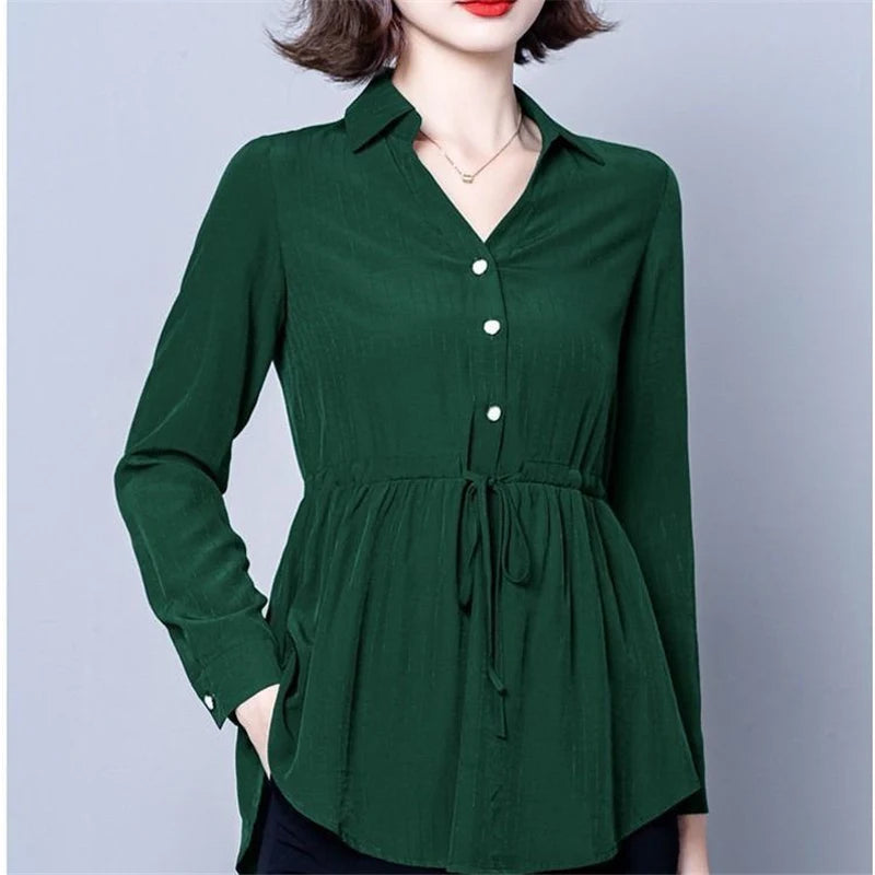 Elegant Chic V Neck Top Blouse - Palm and Thread