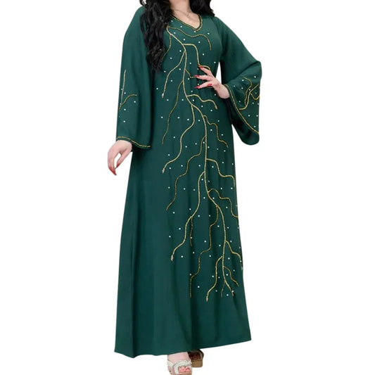 Long Evening Elegant Vestidos Abaya - Palm and Thread