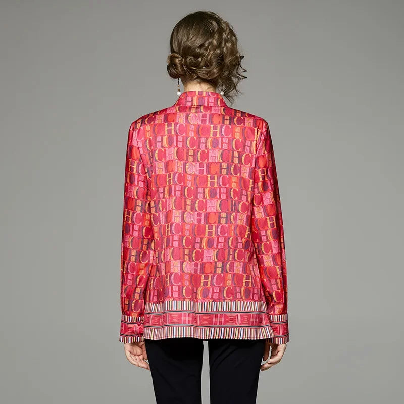 Fashion Letter Red Blouse - Palm and Thread