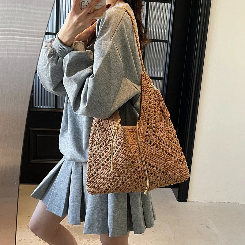 Crochet 2-IN-1 Shoulder Bag Set - Palm and Thread