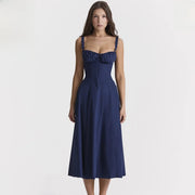 Elegant Waist-Tied Slimming Dress