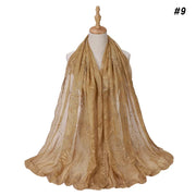 Silk Embroidered Baotou Gauze Fashion Scarf - Palm and Thread