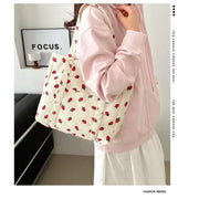 Corduroy Handbag Strawberries Beach Bag - Palm and Thread