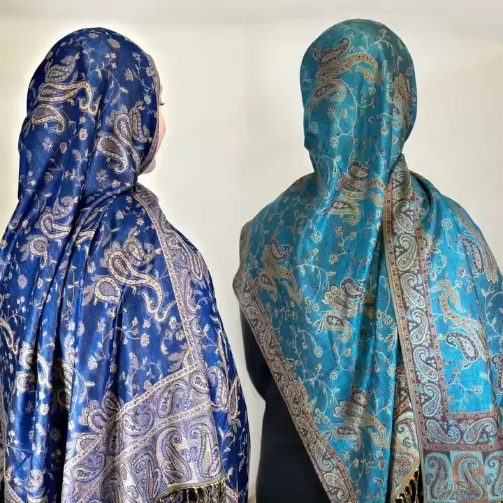 Fashion Paisley Kashmiri Imitated Pashmina Tassel Scarf - Palm and Thread