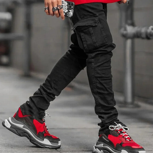 Elastic Denim Cargo Pant - Palm and Thread