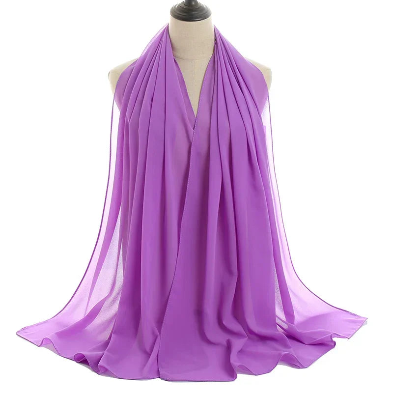 Solid Chiffon Shawl Scarf - Palm and Thread