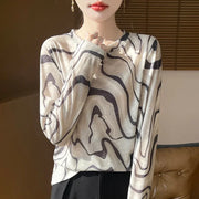 O-neck Long-sleeved Pullover - Palm and Thread